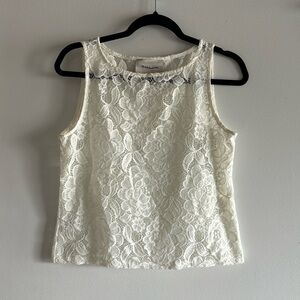 BHLDN wedding topper/ lace top